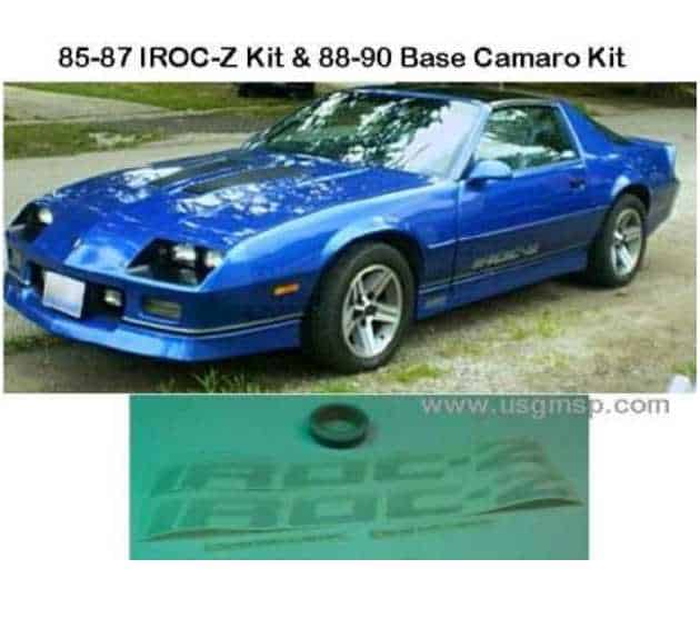 1985-90 Camaro IROC-Z Decal kit (Premuim)